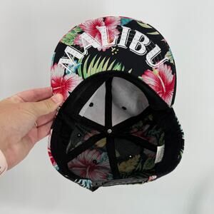 MALIBU Snapback Hat Unisex Adult Hawaiian Cap‎ Floral Adjustable Rum Bright